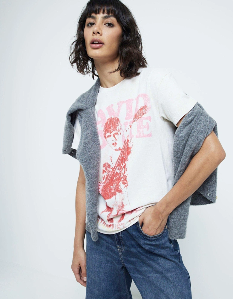 David Bowie Graphic Tee - Cream
