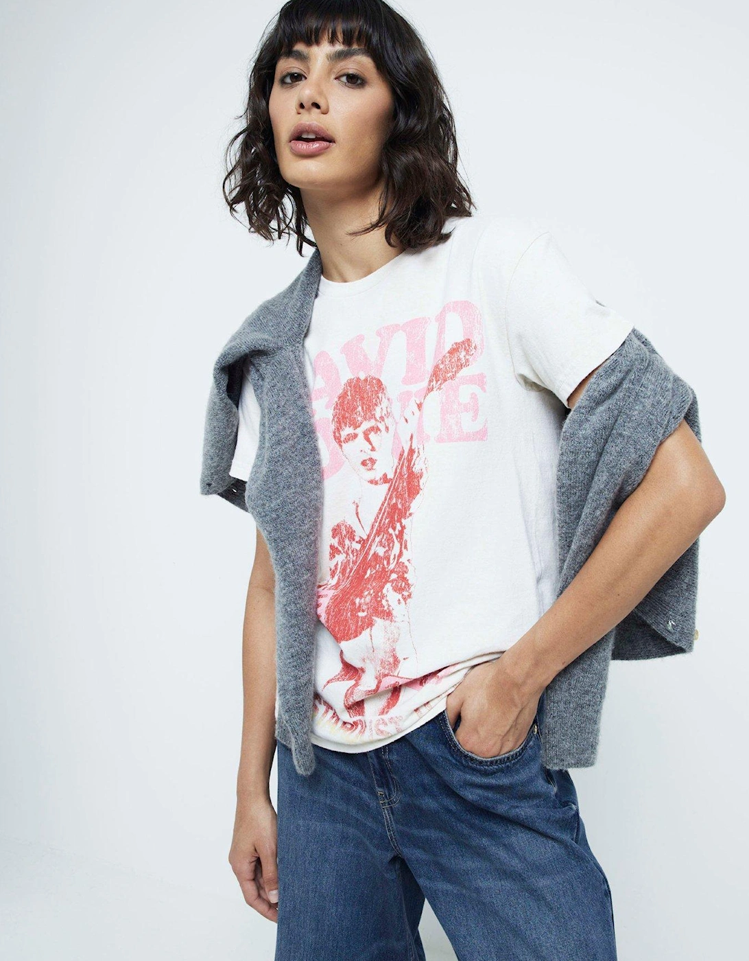David Bowie Graphic Tee - Cream