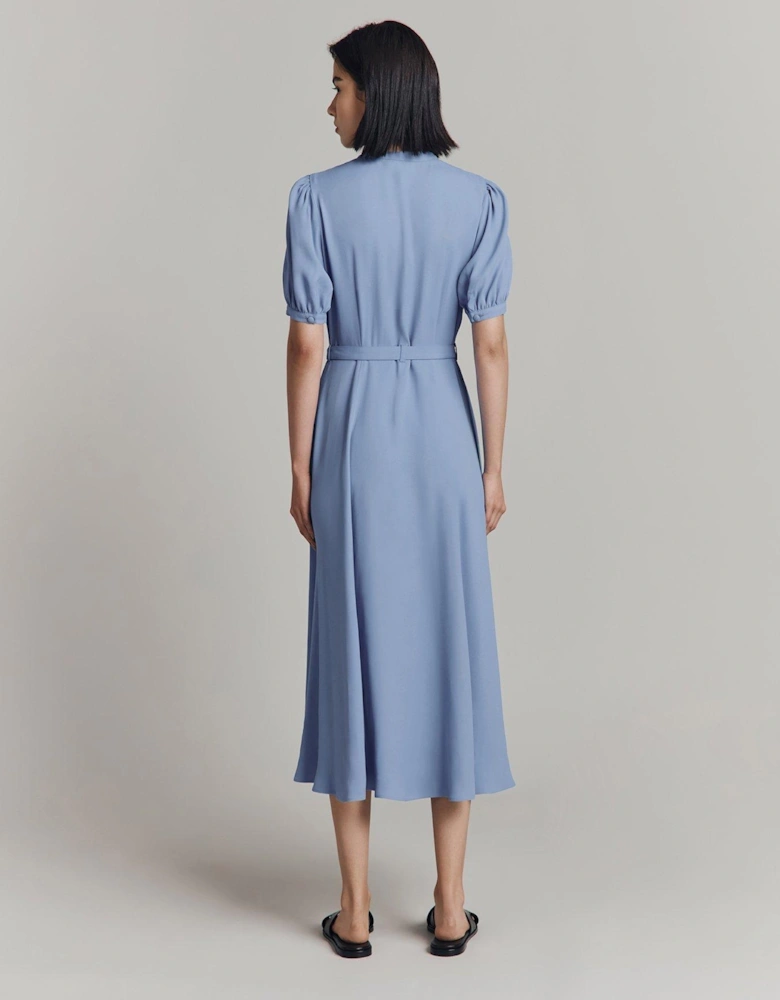 Francis Short Sleeve Midaxi Dress - Blue