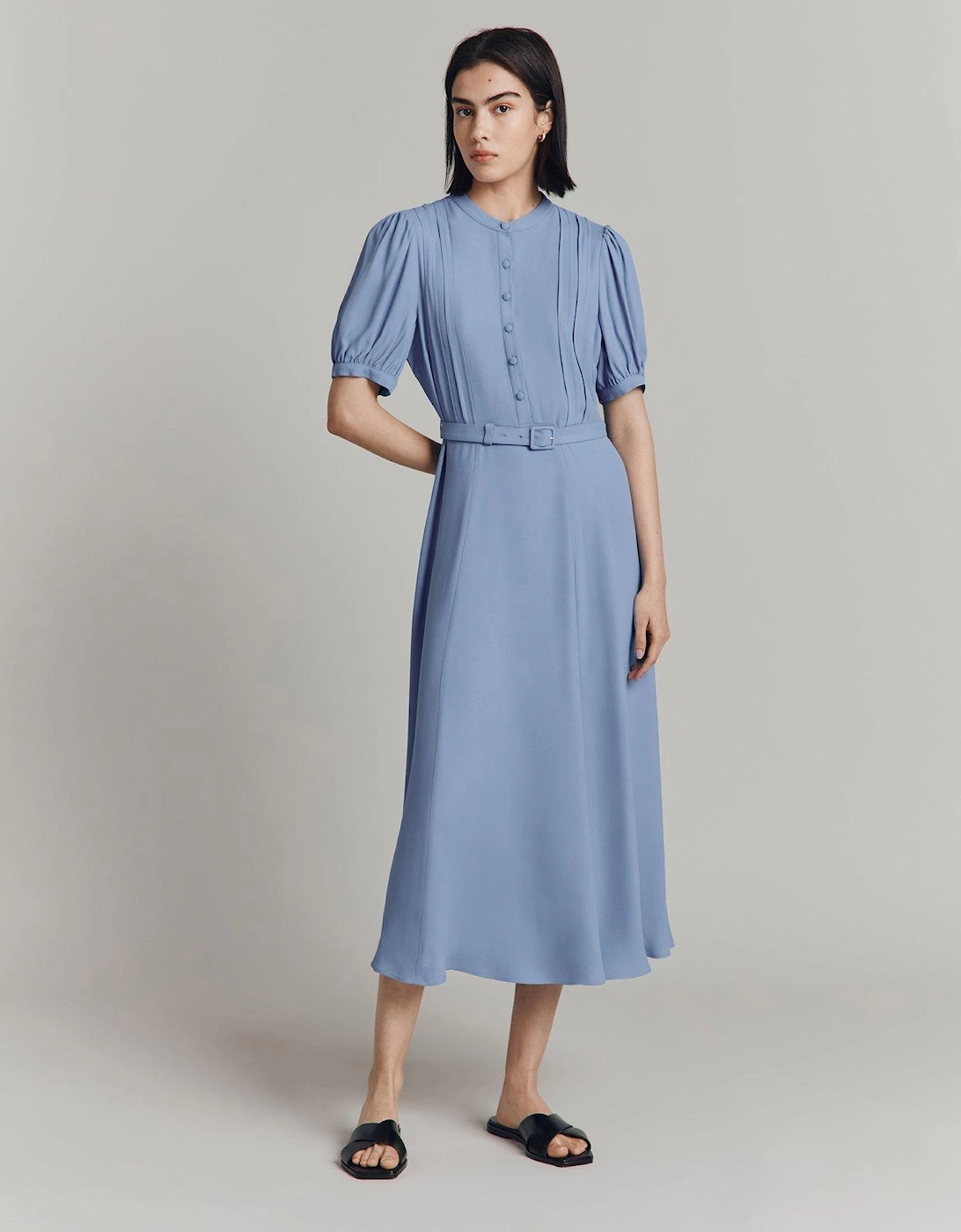 Francis Short Sleeve Midaxi Dress - Blue