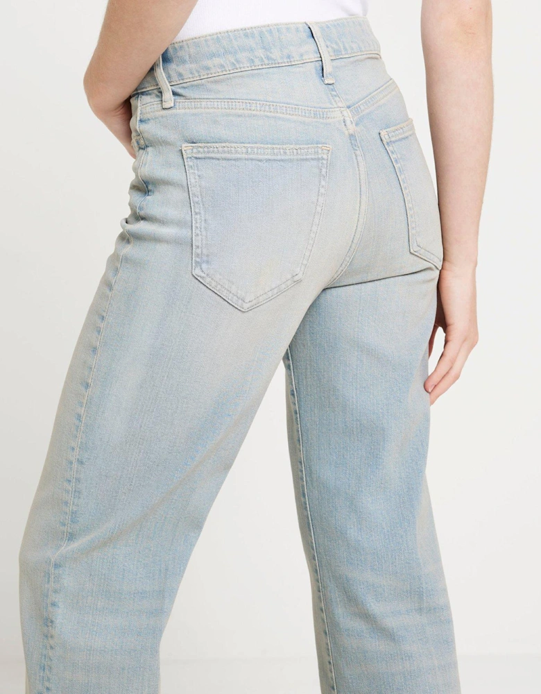 High Rise Wide Leg Jeans - Blue