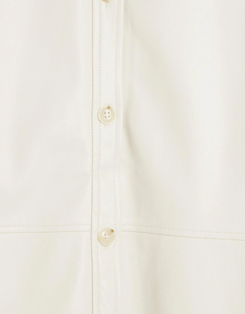 PU Long Sleeve Shirt - Cream