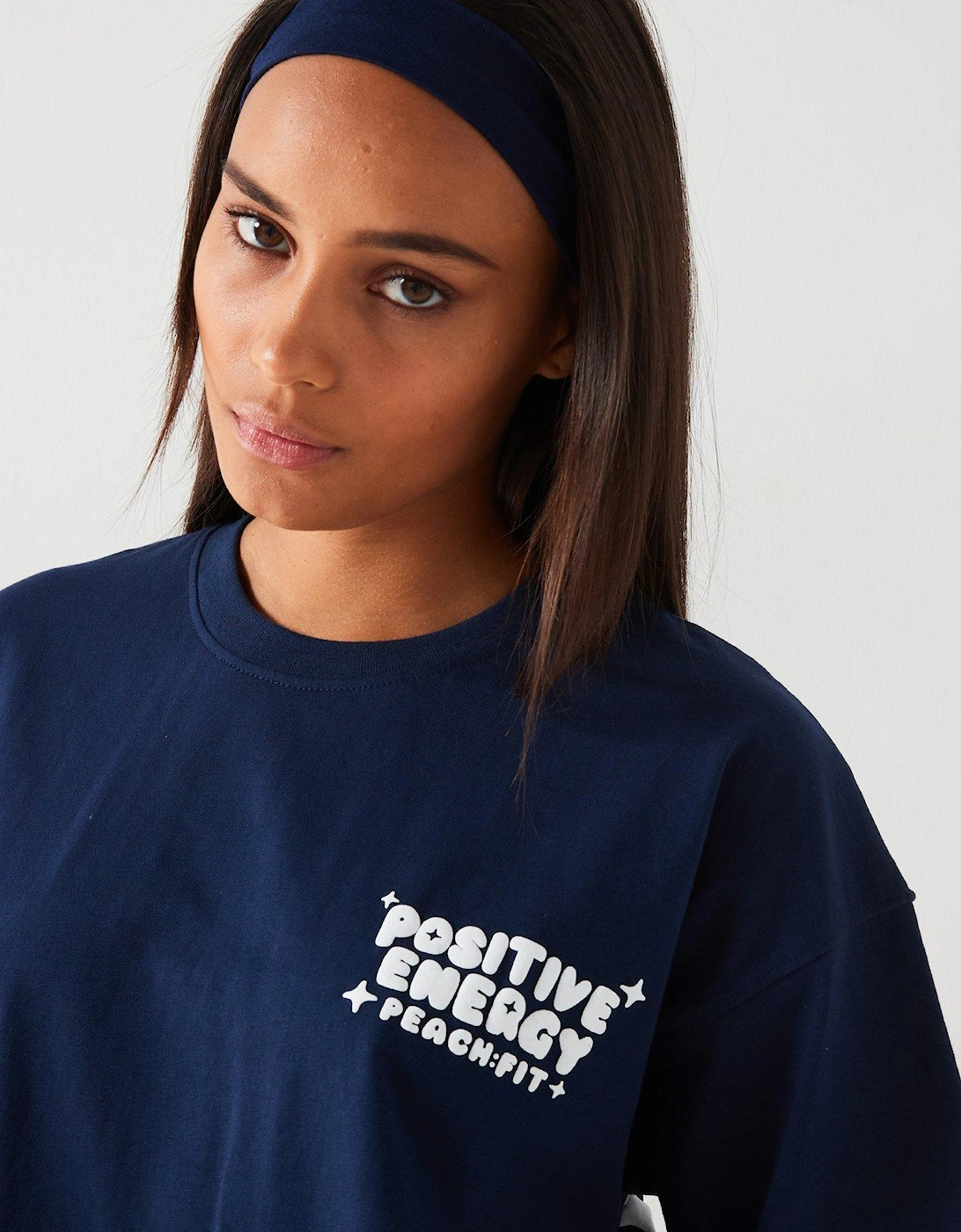 Womens Positive Energy Oversized T-Shirt - Navy