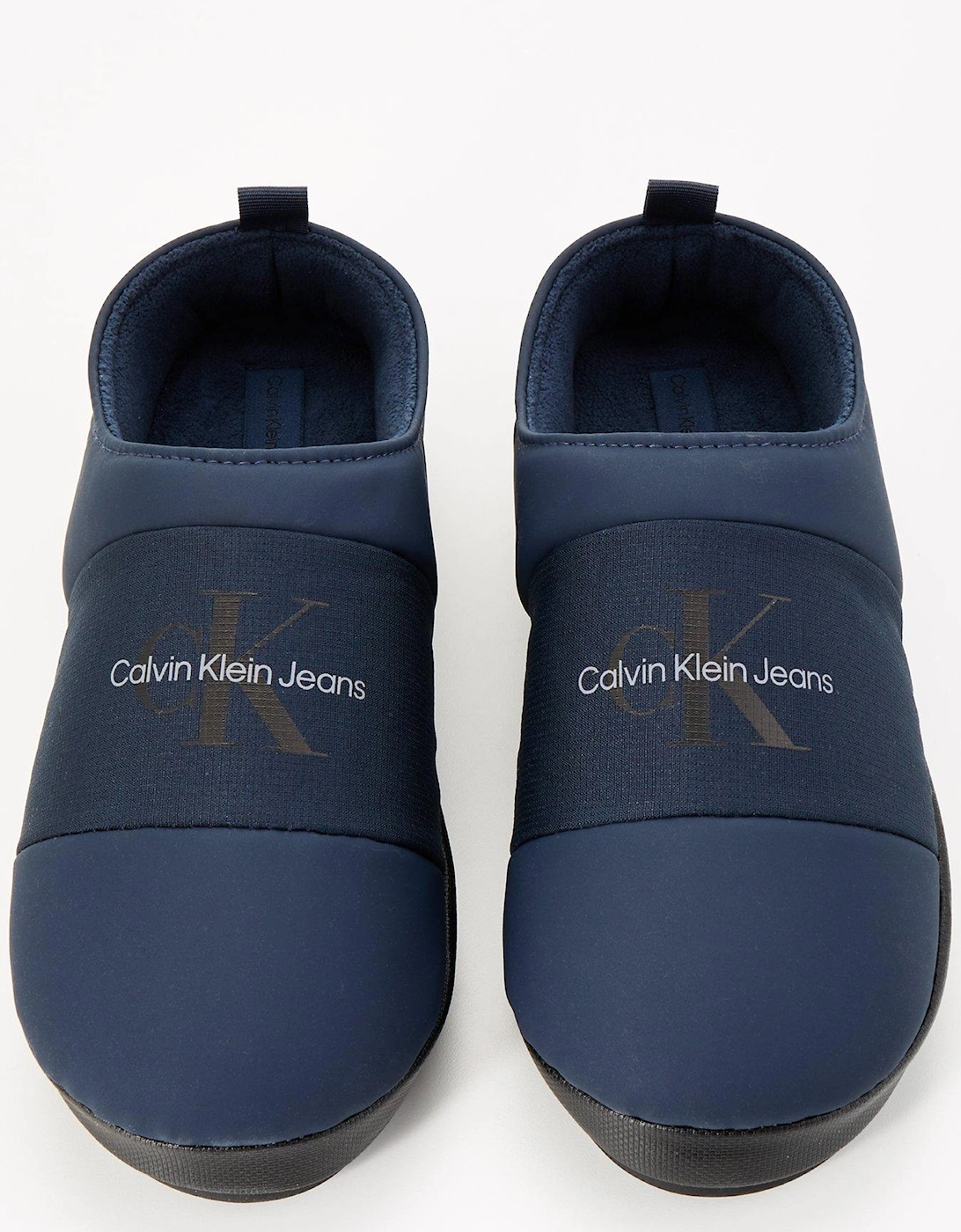 Mono Logo Quilted Mule Slipper - Navy