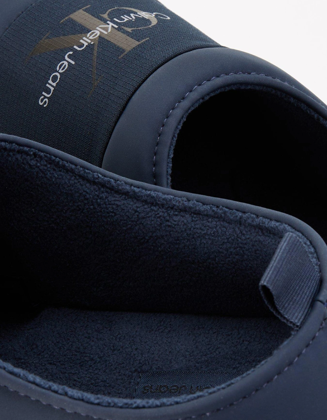 Mono Logo Quilted Mule Slipper - Navy