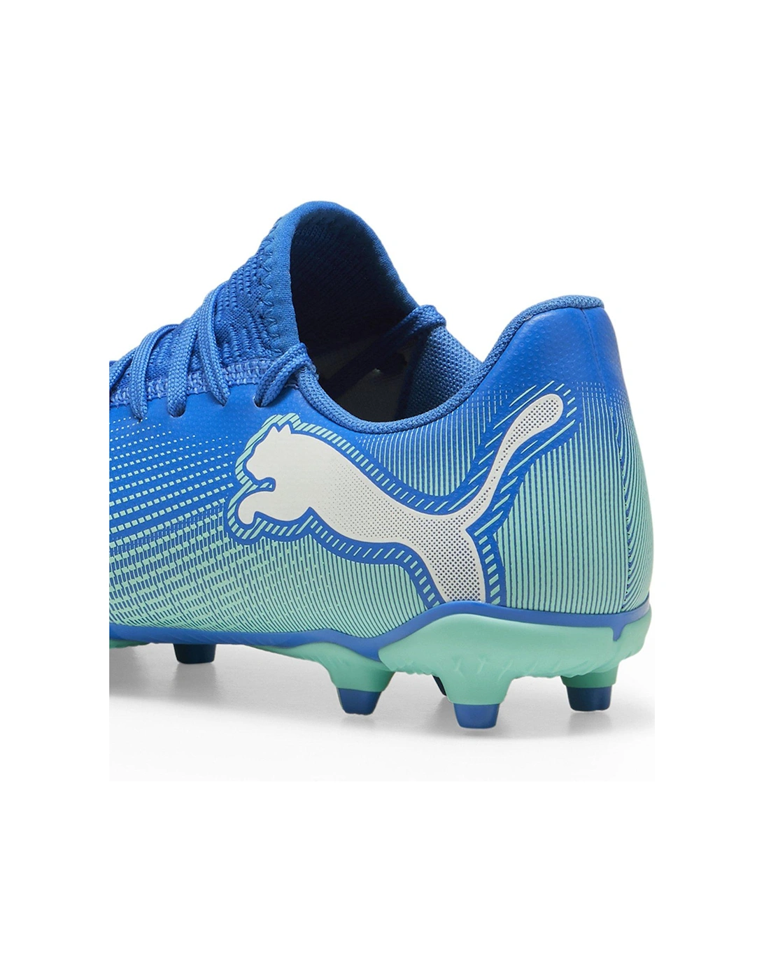 Junior Future 7 Play Firm Ground Football Boots - Blue/Green