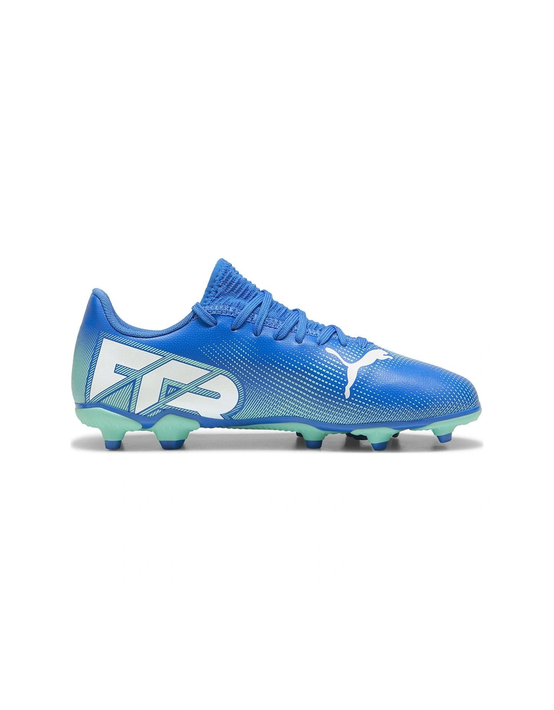 Junior Future 7 Play Firm Ground Football Boots - Blue/Green