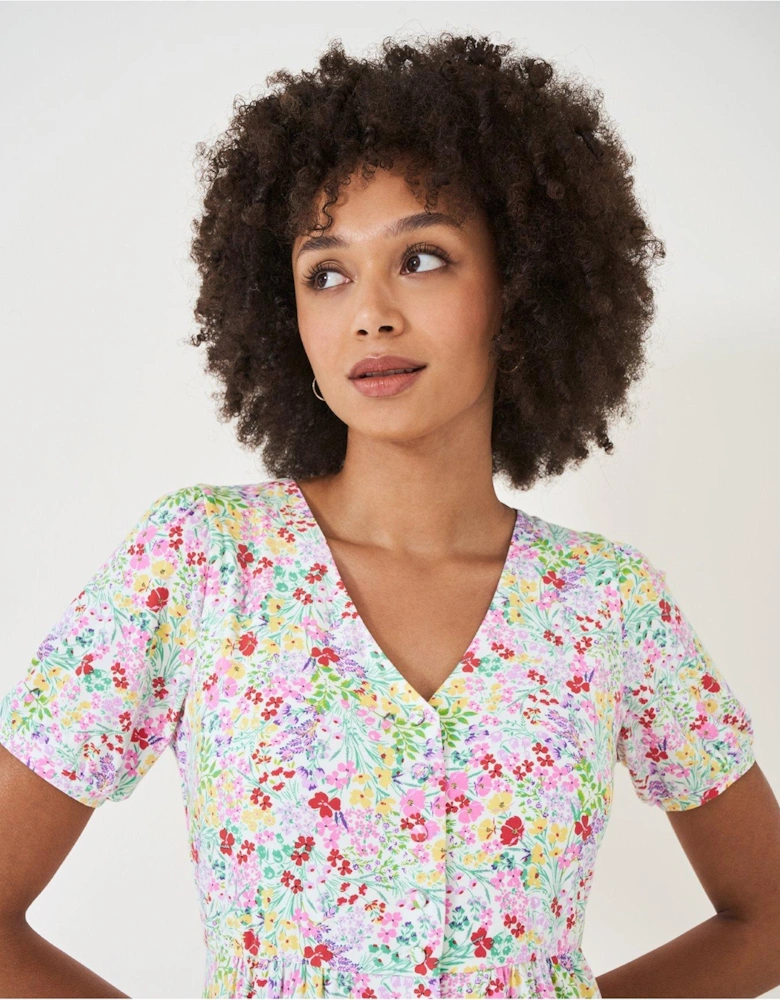 Kiki Short Sleeve Jersey Dress - Multi