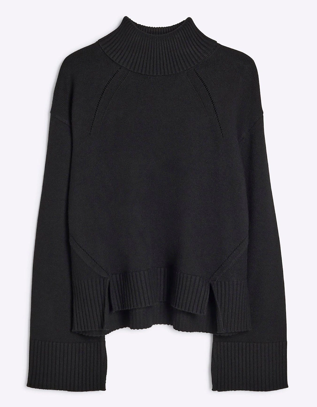 High Neck Jumper - Black