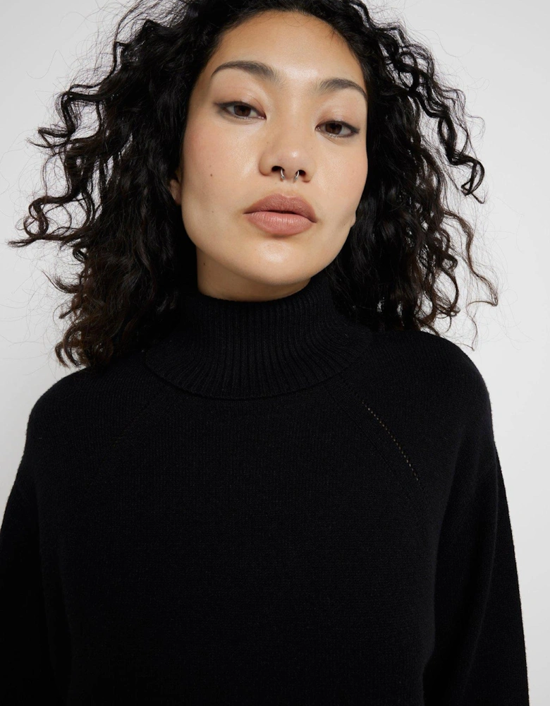 High Neck Jumper - Black