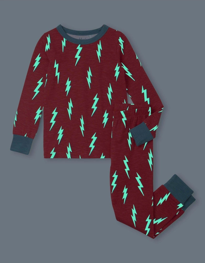 Boys Glow In The Dark Slub Jersey Pyjamas - Green