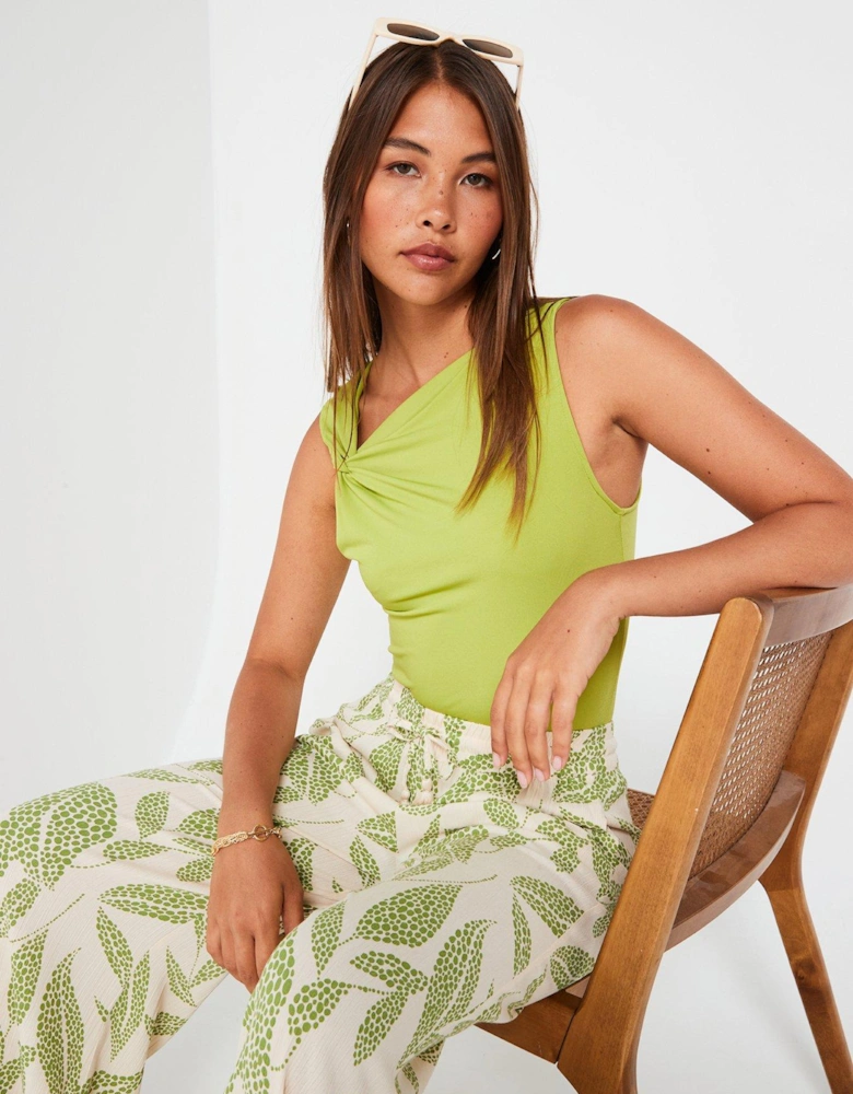 Knot Detail Bodysuit - Lime