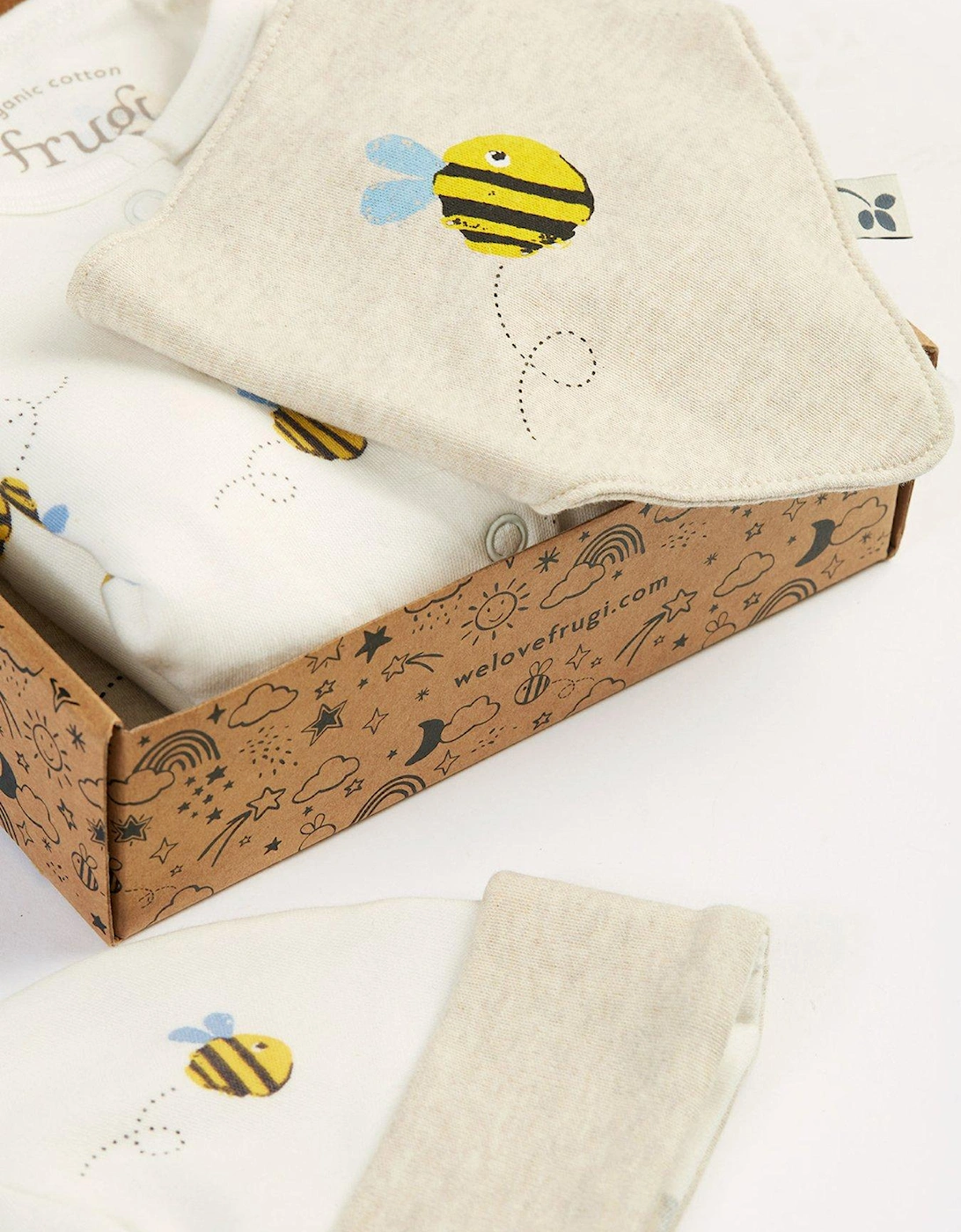 Buzzy Bee Muslin Gift Set - White