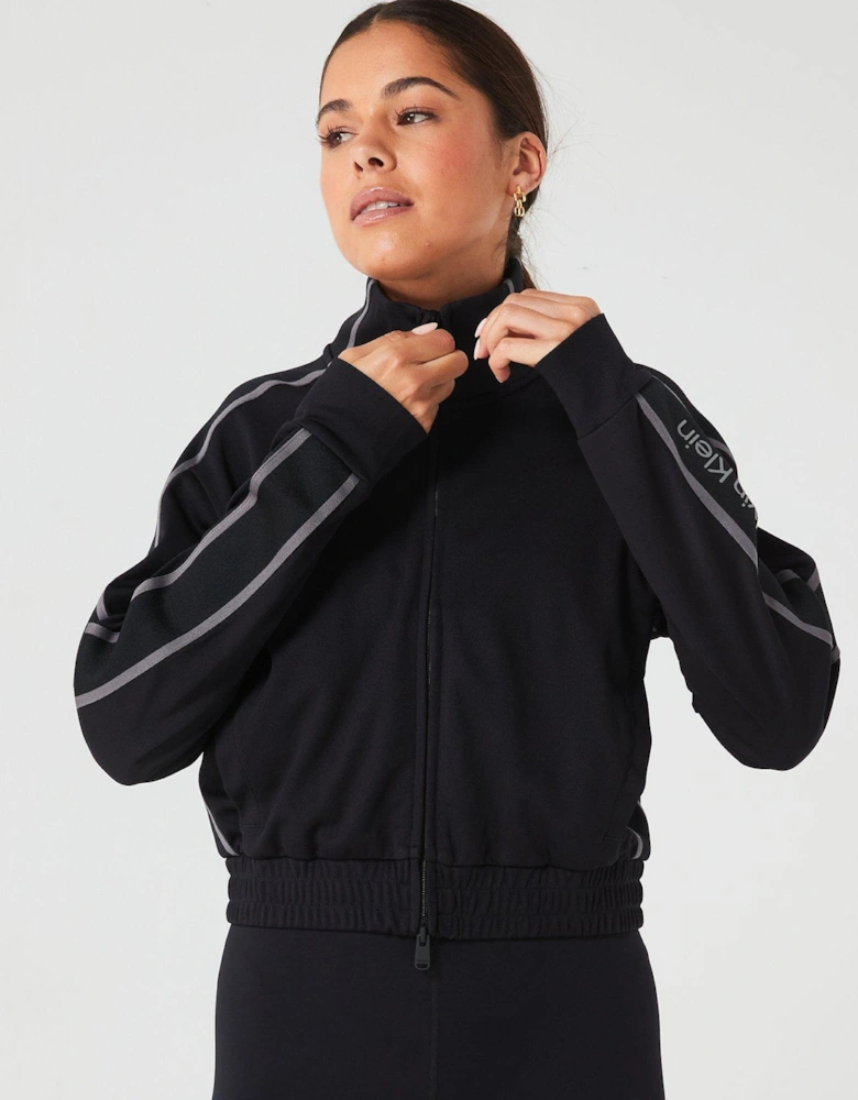 Zip Through Sports Jacket - Black