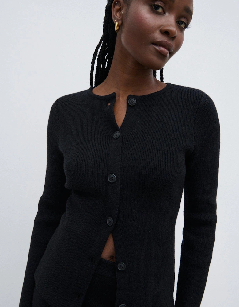 Shyla Fitted Cardigan - Black