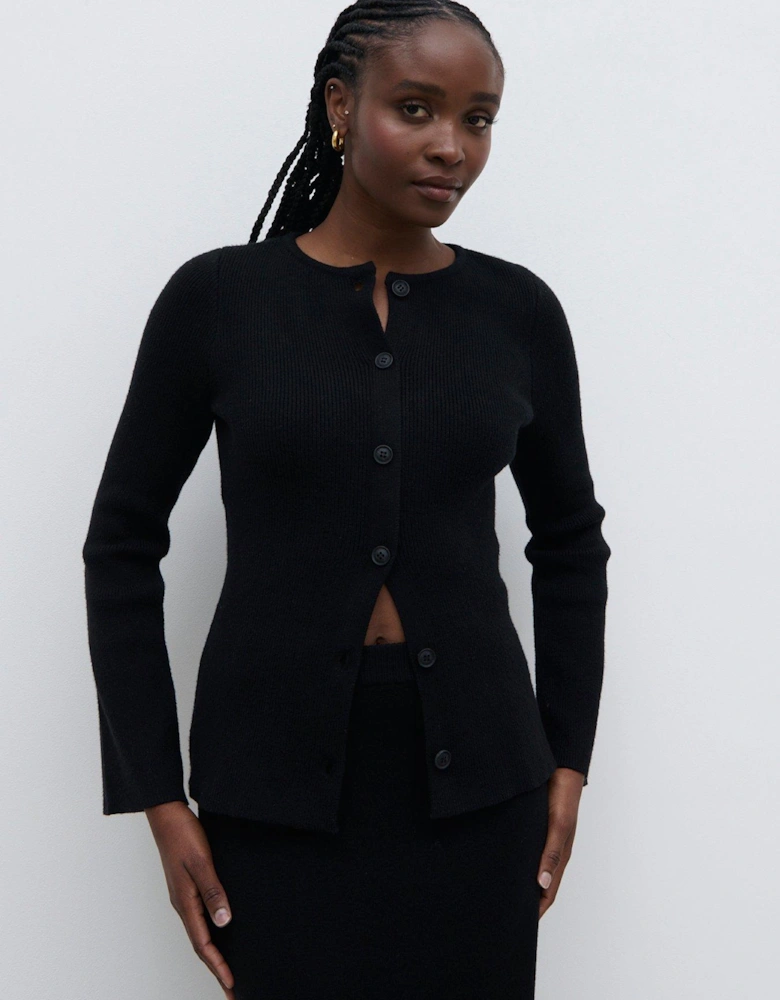 Shyla Fitted Cardigan - Black