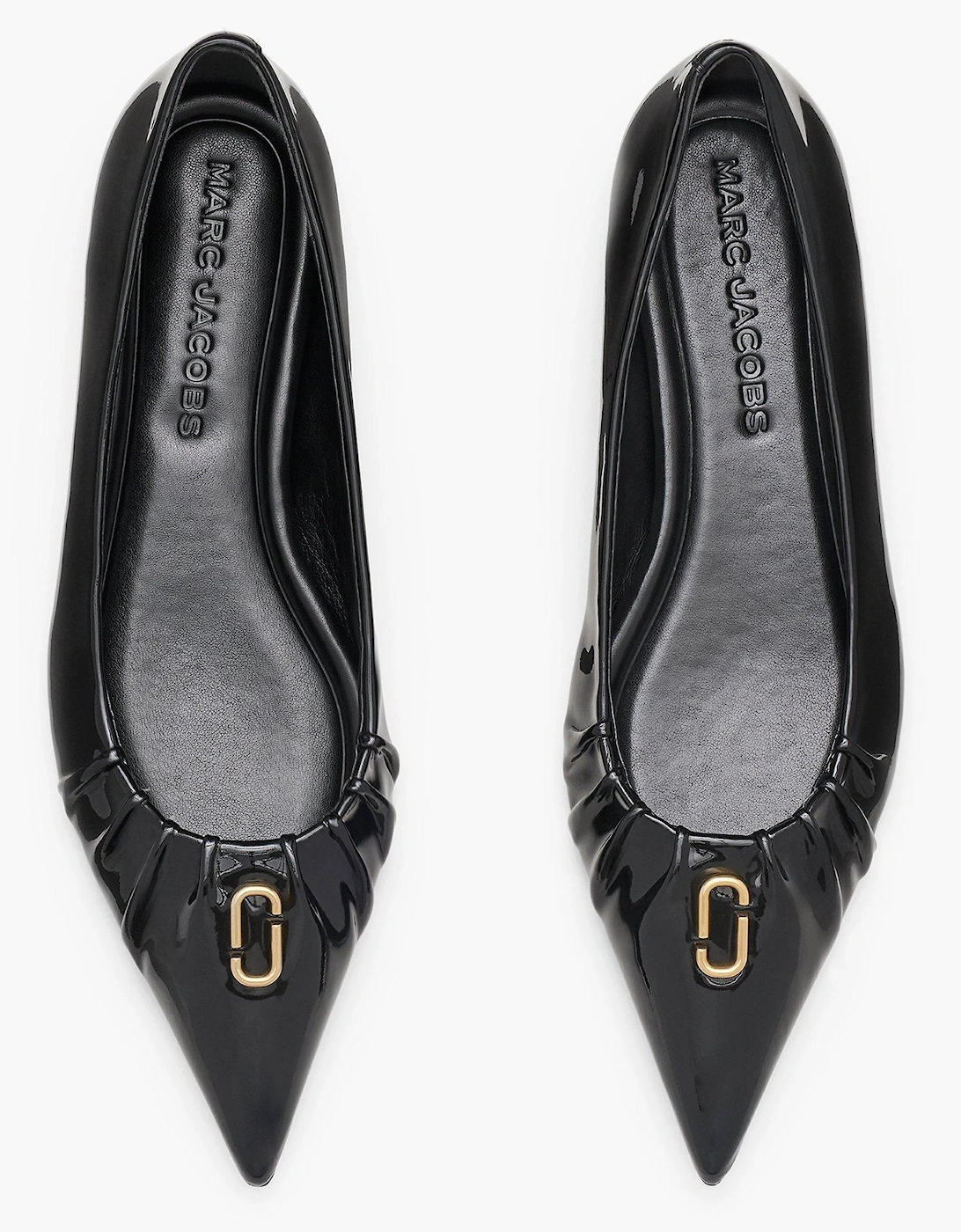 The Pointy Toe Ballerina Flats - Black