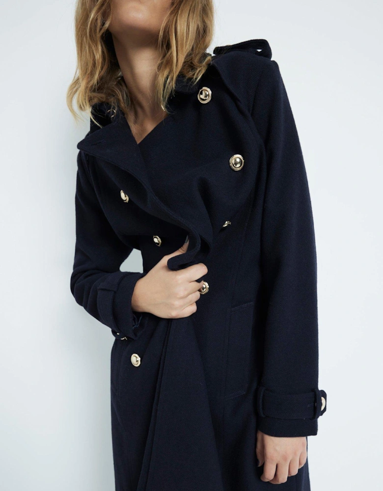 Smart Wool City Trench - Navy