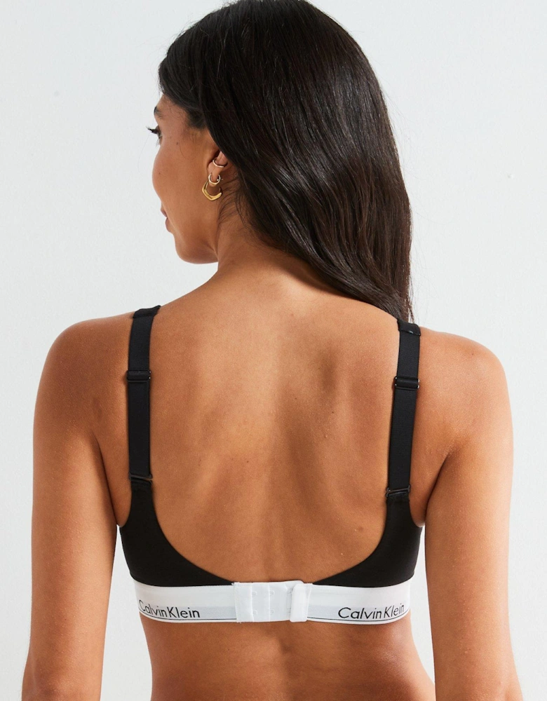 Modern Cotton Lift Bralette - Black