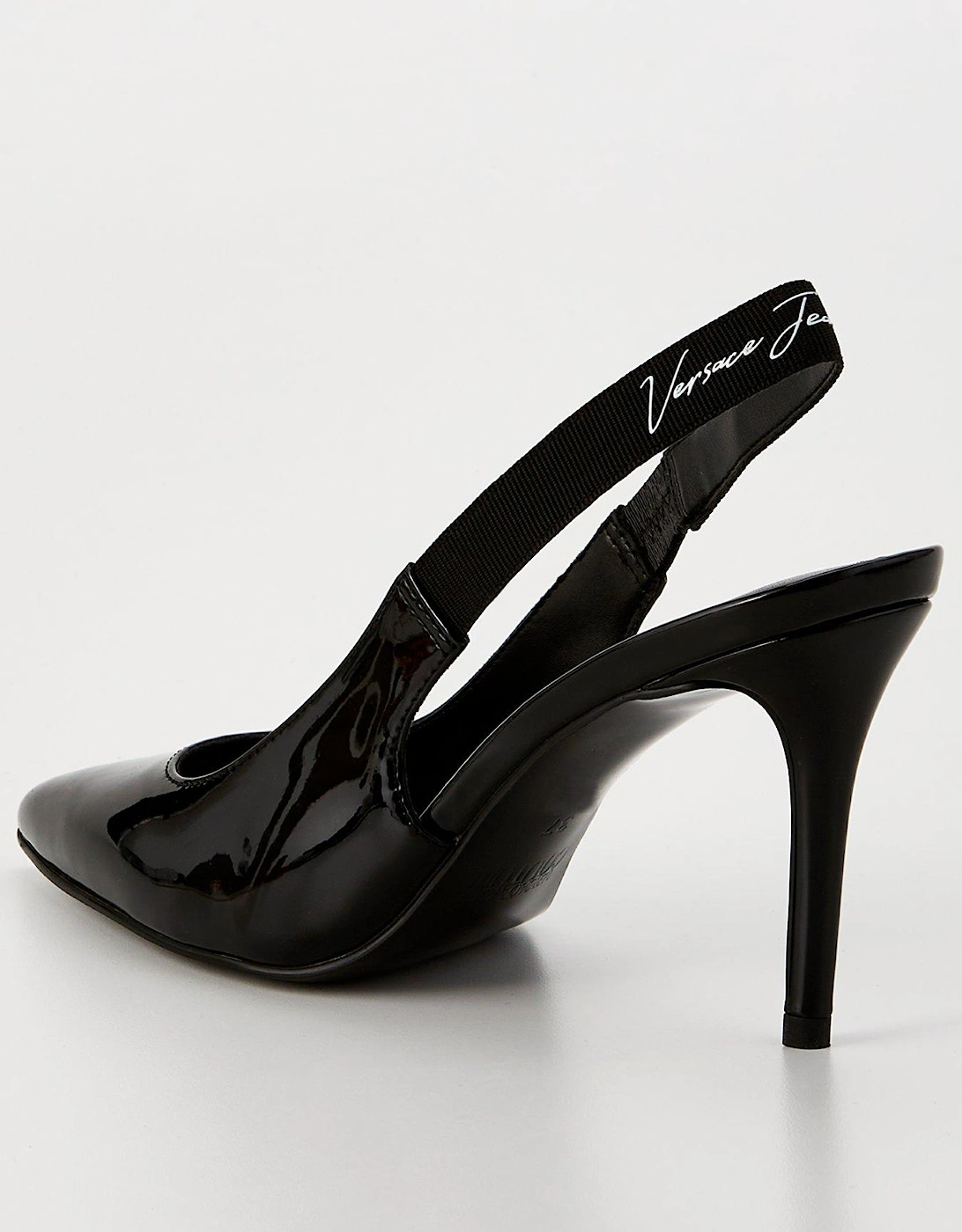 Patent Slingback Heels - Black