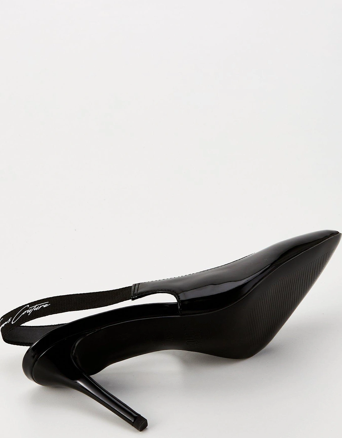 Patent Slingback Heels - Black