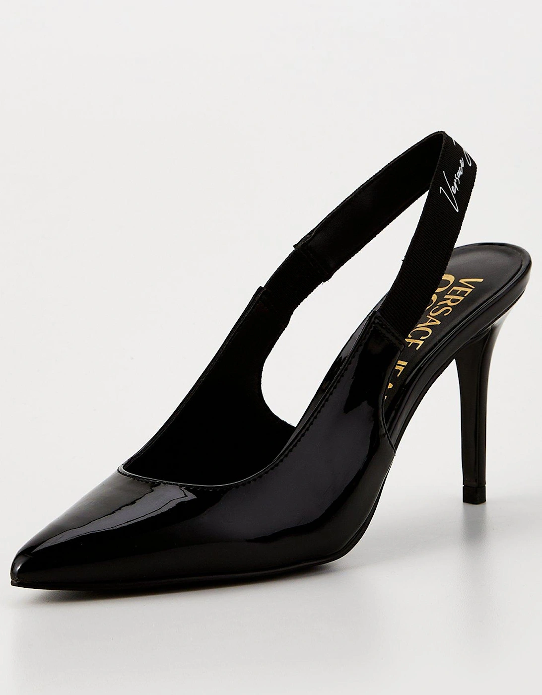 Patent Slingback Heels - Black