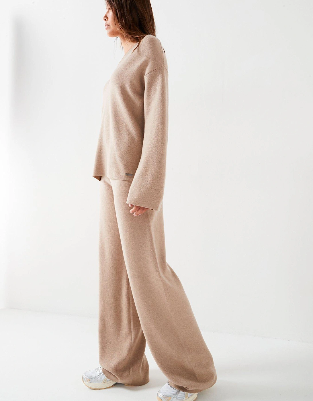 Straight Leg Lounge Pants - Beige