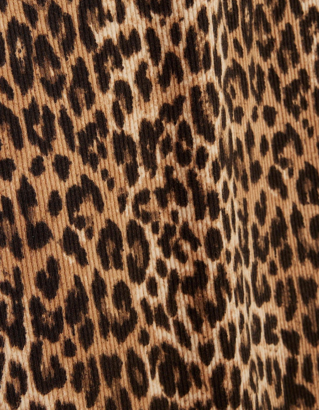 Leopard Pencil Skirt - Brown