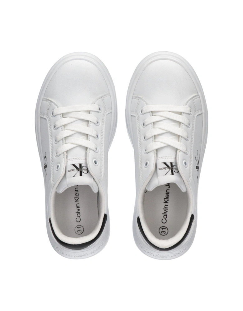 Kids Low Cut Lace-Up Sneakers - White