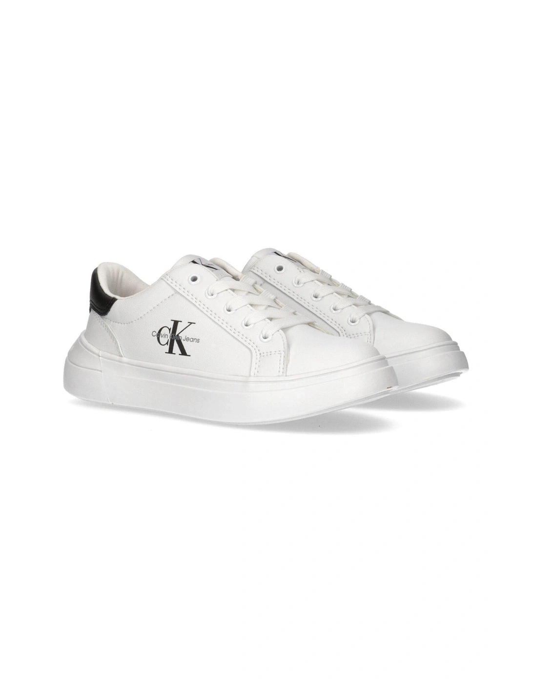 Kids Low Cut Lace-Up Sneakers - White