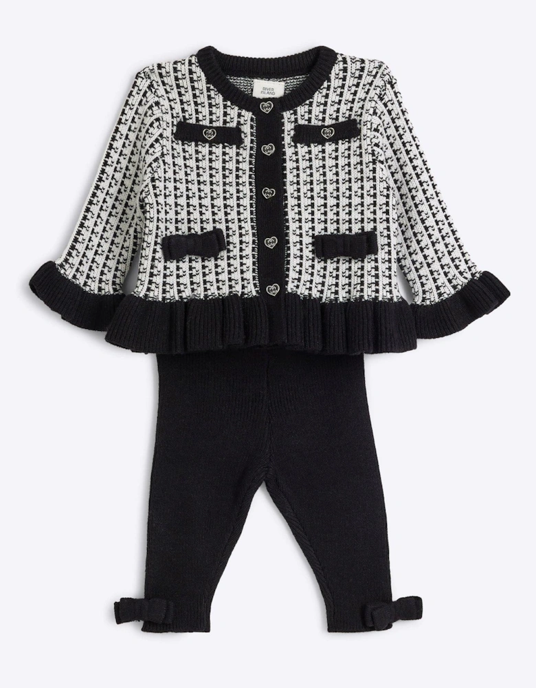 Baby Girls Cardigan Set - Black