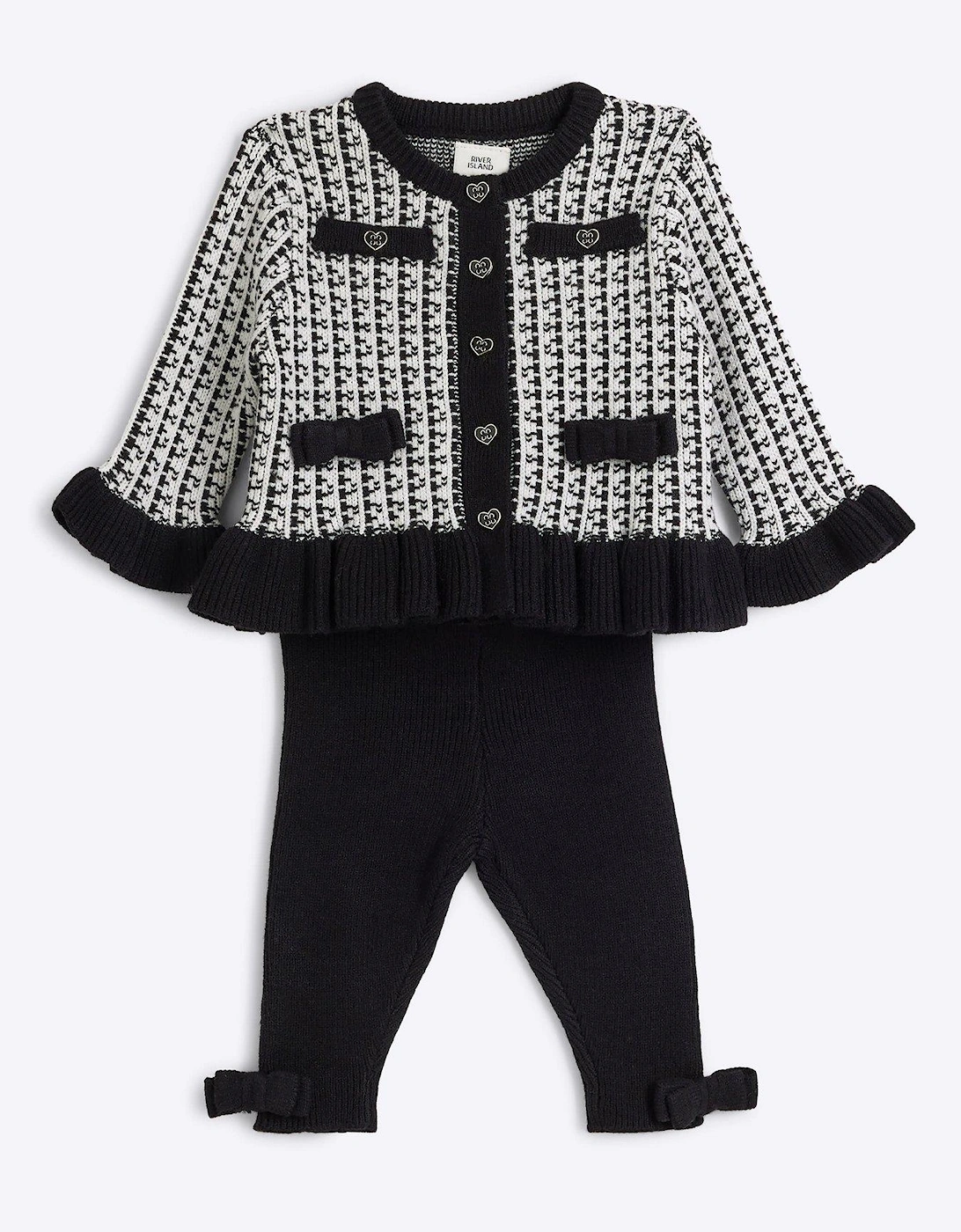 Baby Girls Cardigan Set - Black