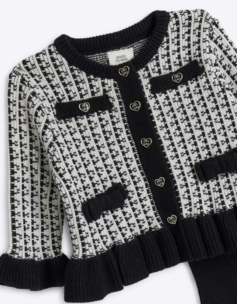 Baby Girls Cardigan Set - Black