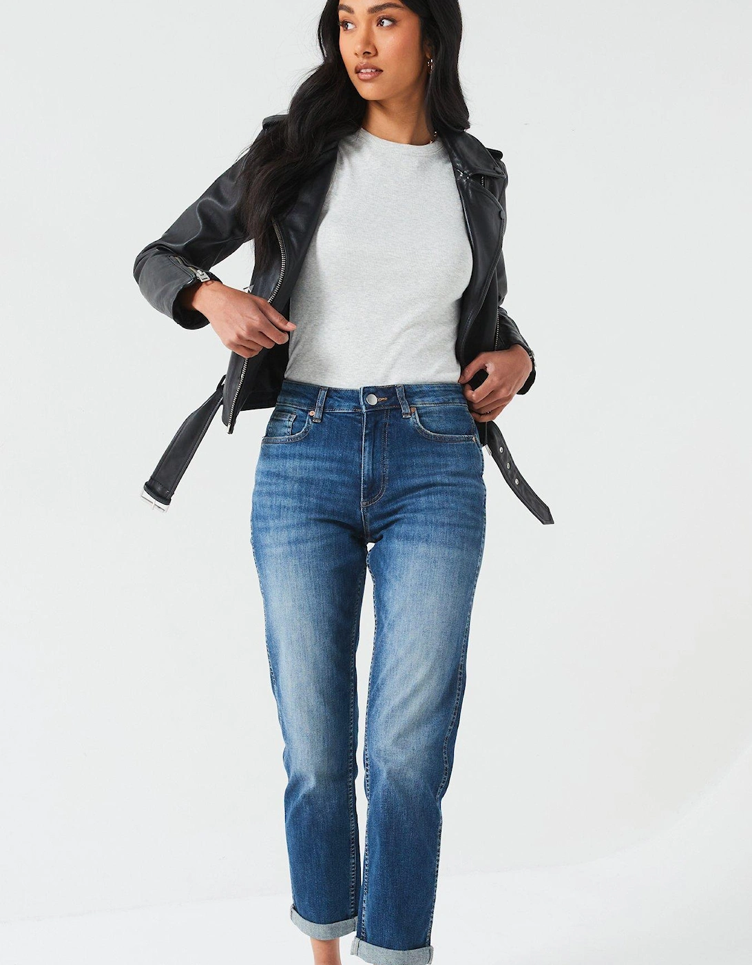 Taylor Boyfriend Jeans - Midi Wash