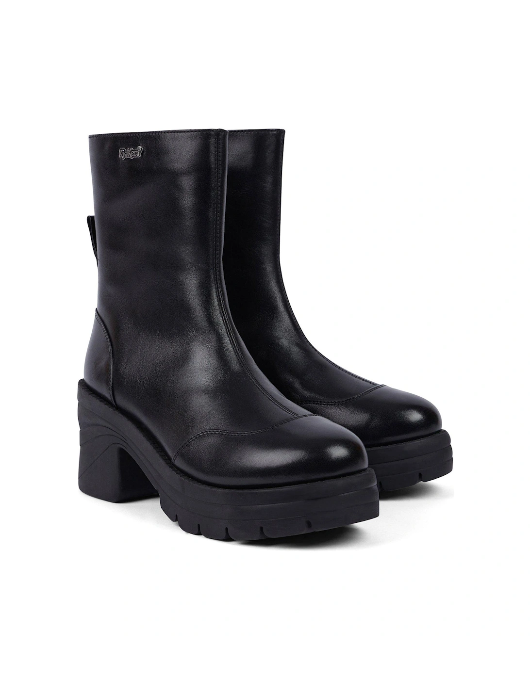 Edie Leather Boots - Black