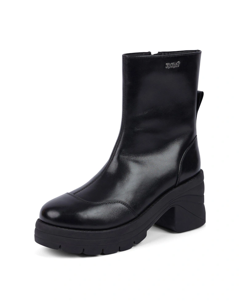 Edie Leather Boots - Black