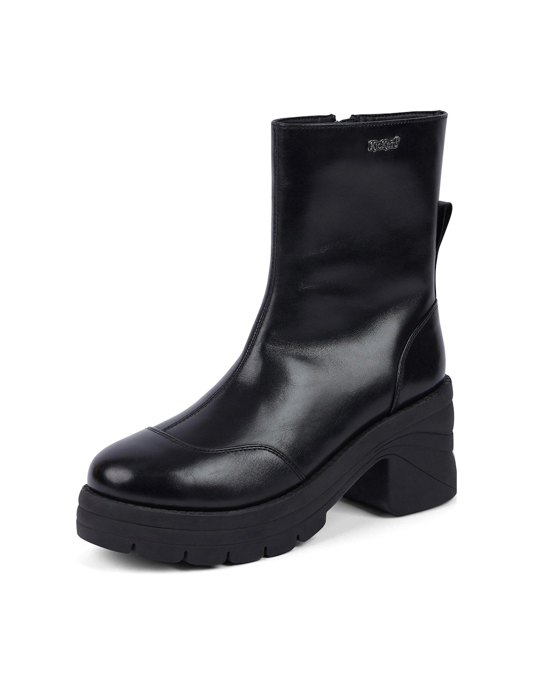 Edie Leather Boots - Black