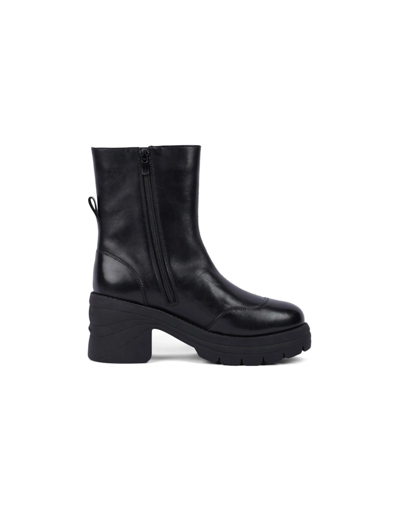 Edie Leather Boots - Black