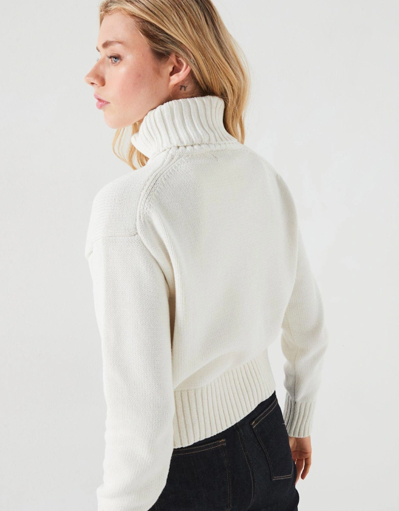 Chenille Monologo Jumper - Cream