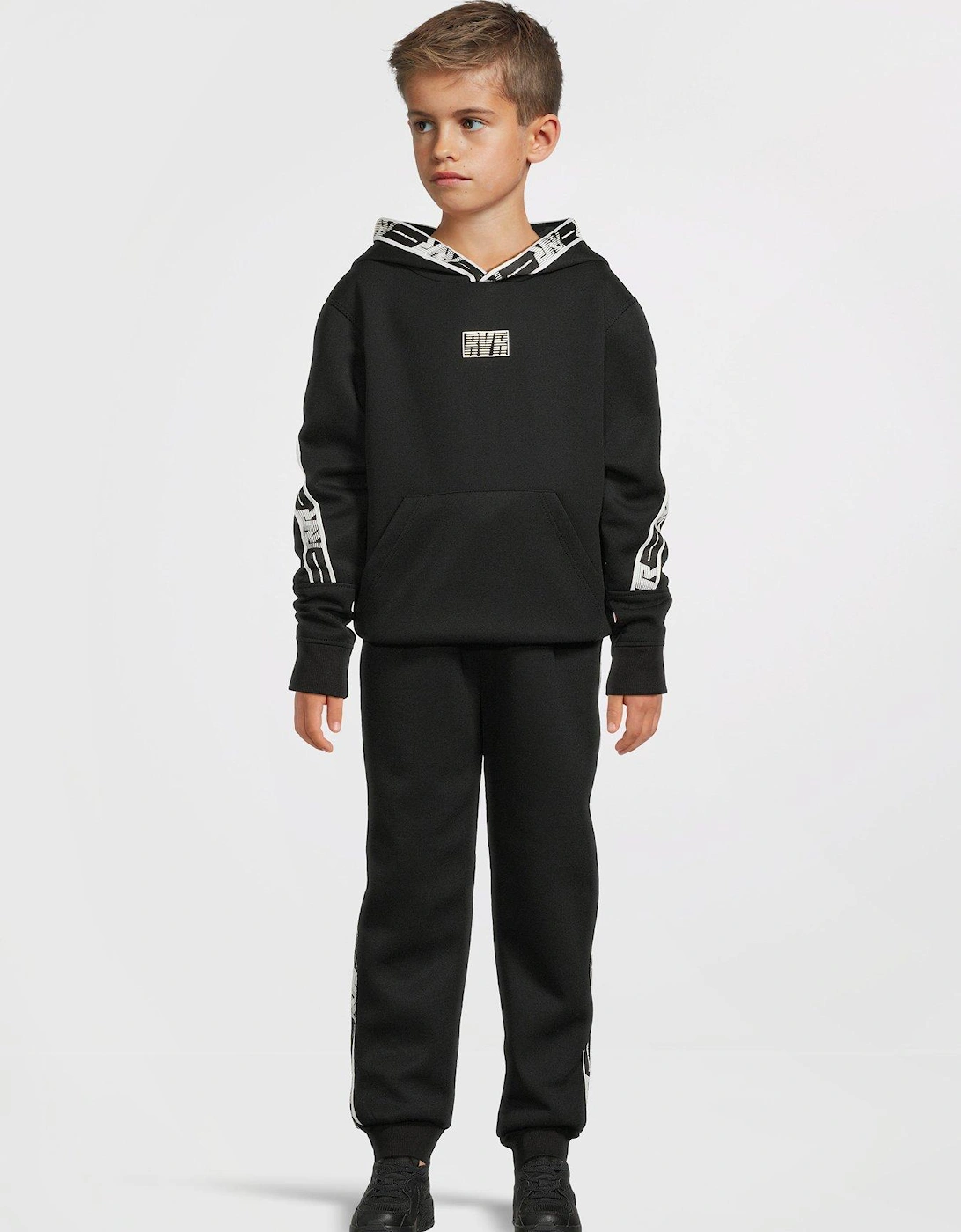 Boys Rvr Taped Hoodie And Jogger Set - Black