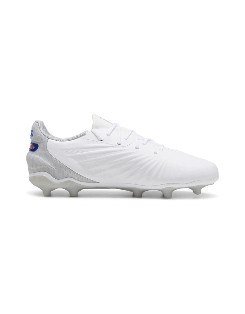 Junior King Match Firm Ground Football Boots - White
