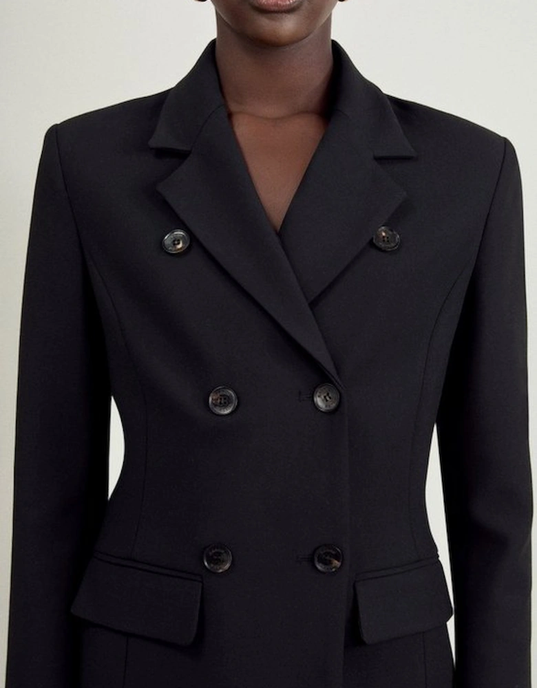The Founder Compact Stretch Tailored Double Breasted Blazer