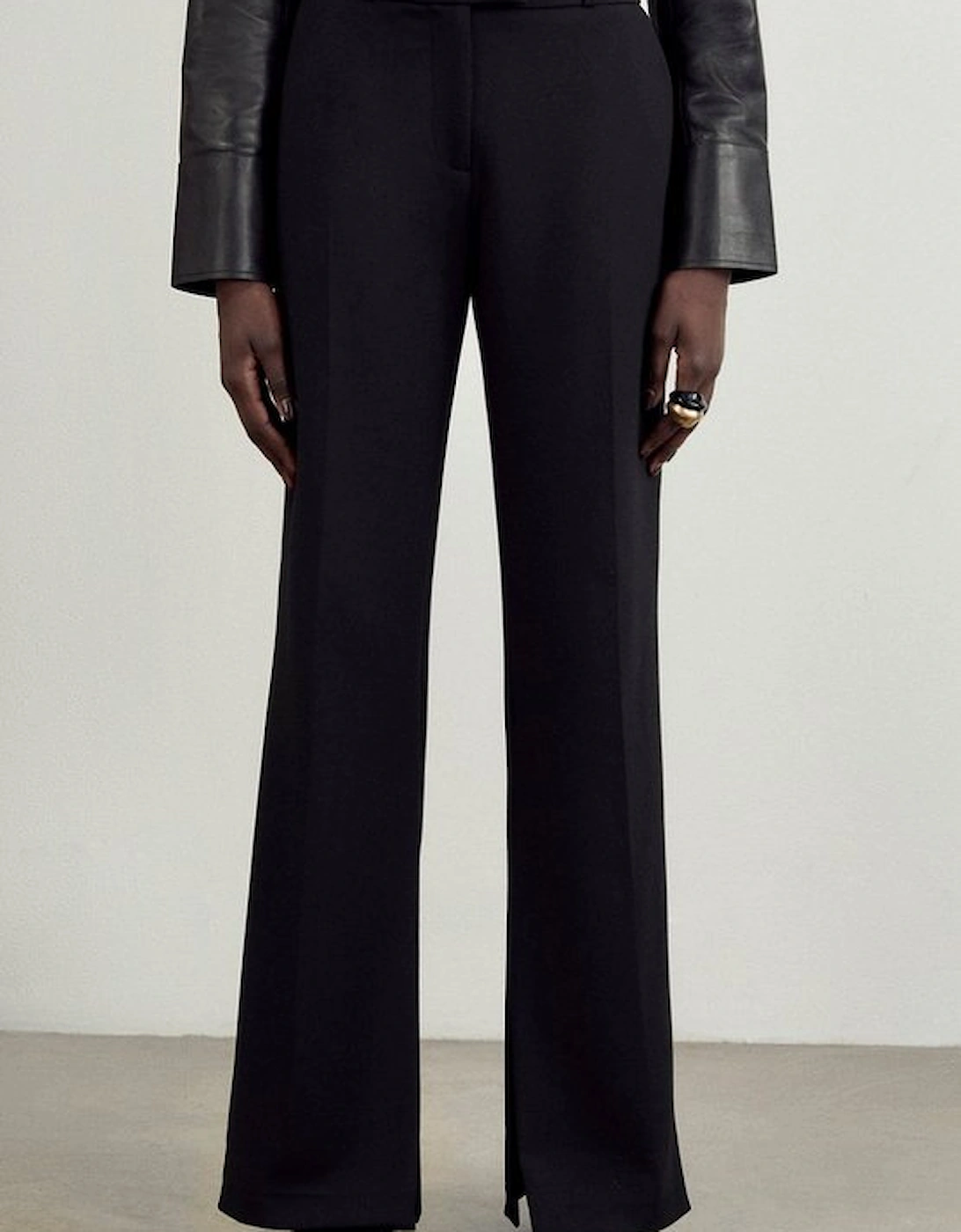 The Founder Compact Stretch Wide Leg Trouser