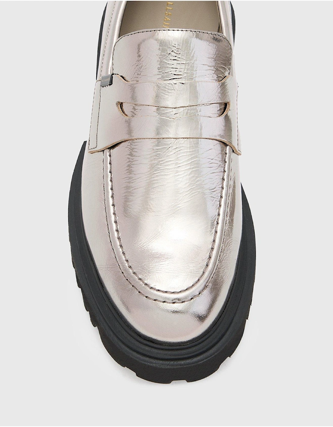 Lola Metallic Loafer - Grey