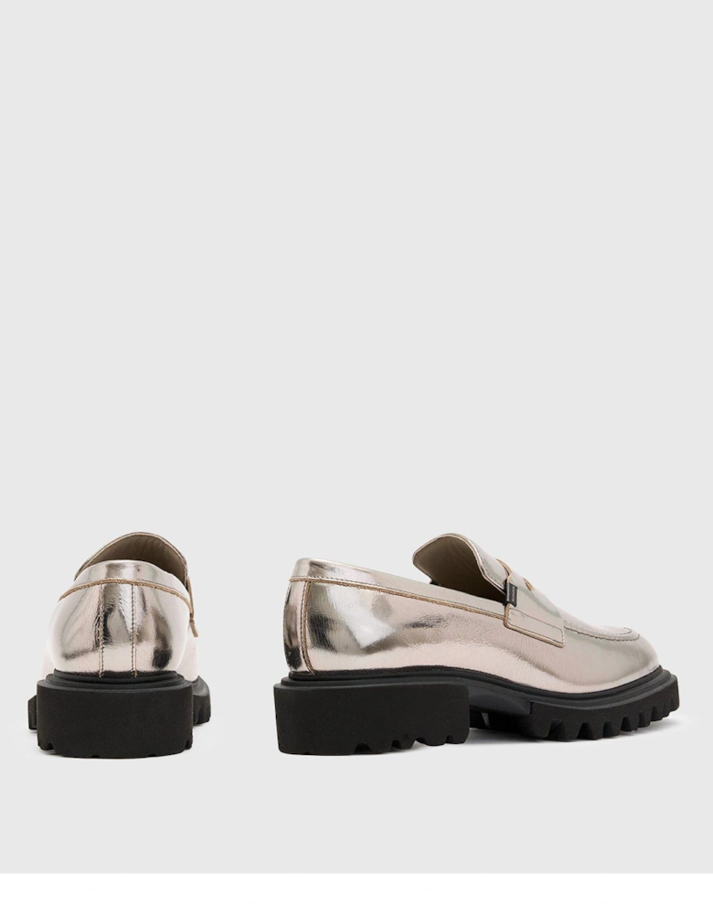 Lola Metallic Loafer - Grey