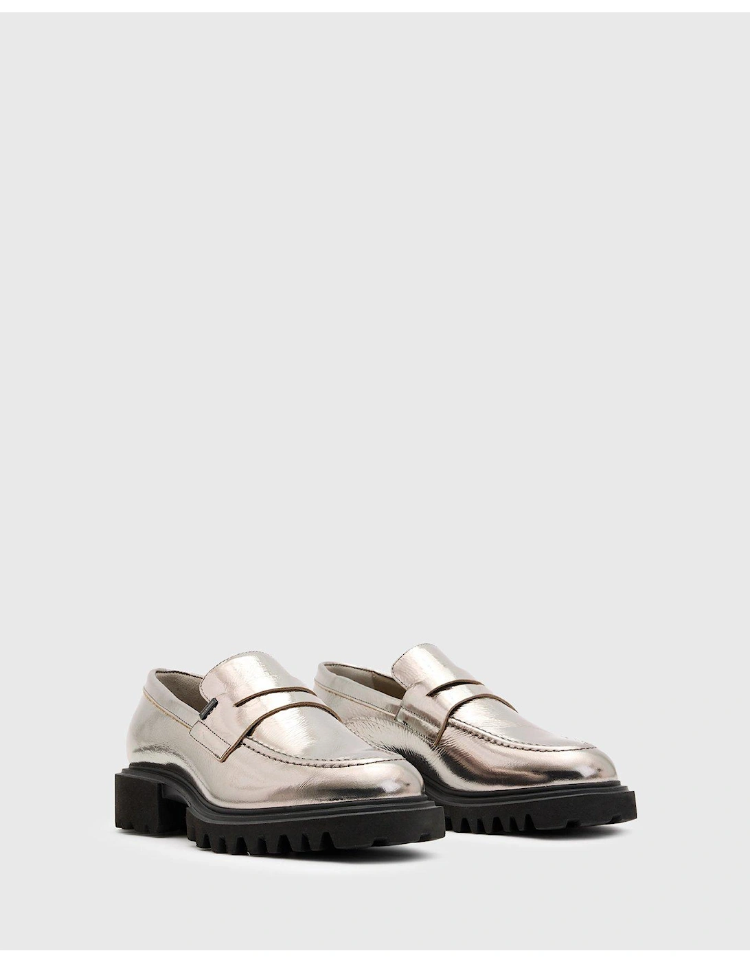 Lola Metallic Loafer - Grey