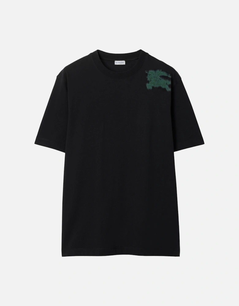 Graffiti Equestrian Knight T-Shirt in Black