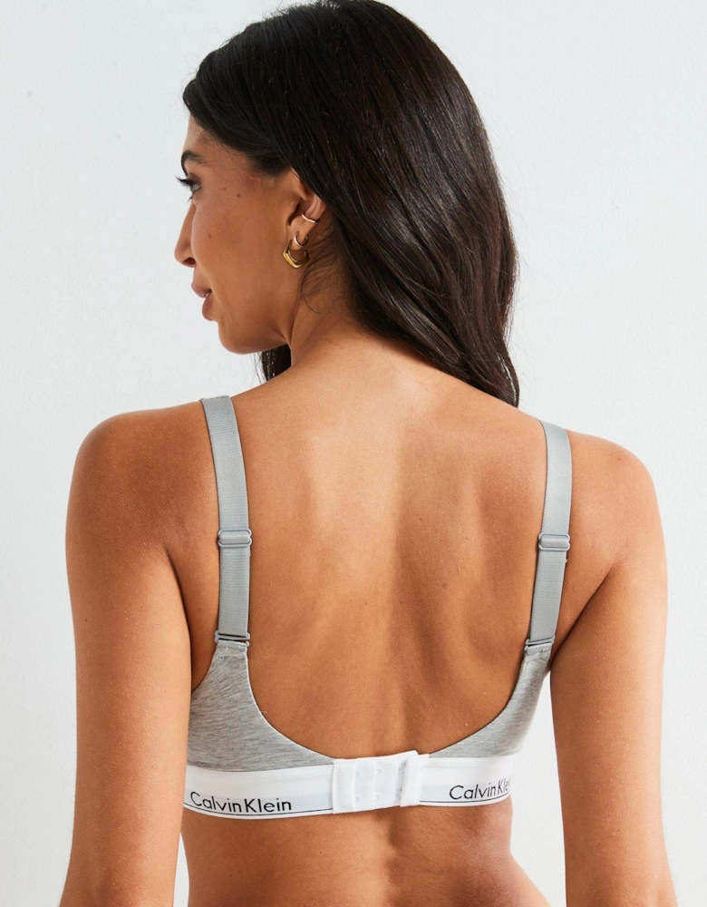 Modern Cotton Lift Bralette - Grey