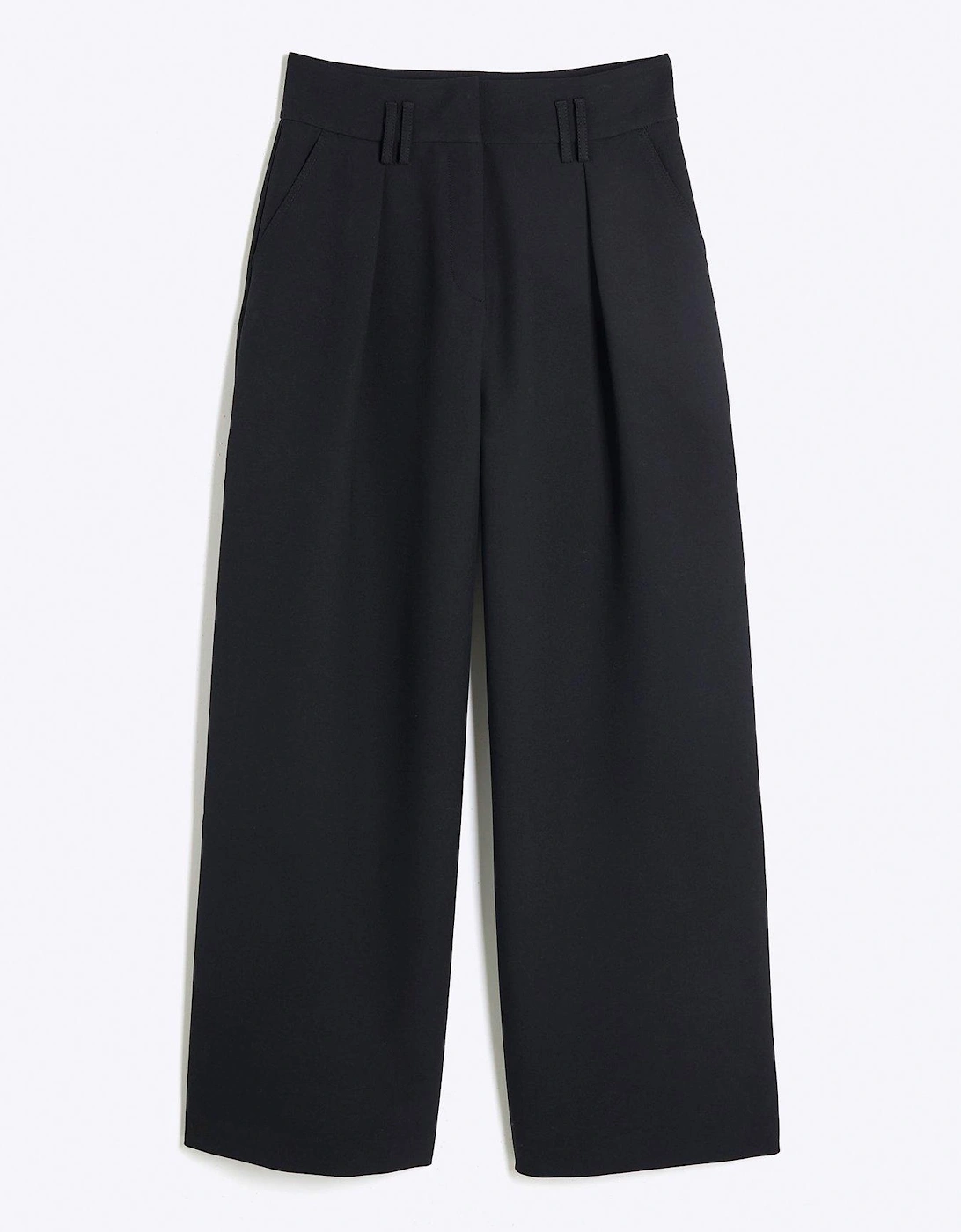 High Waist Wide Leg Trouser - Black