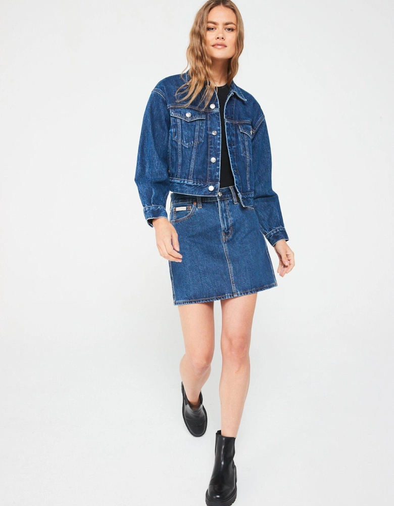 90S Denim Trucker Jacket - Blue